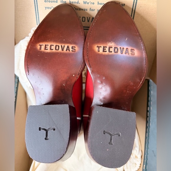 Tecovas Rich red crimson and Red Leather Boots - Picture 4 of 4